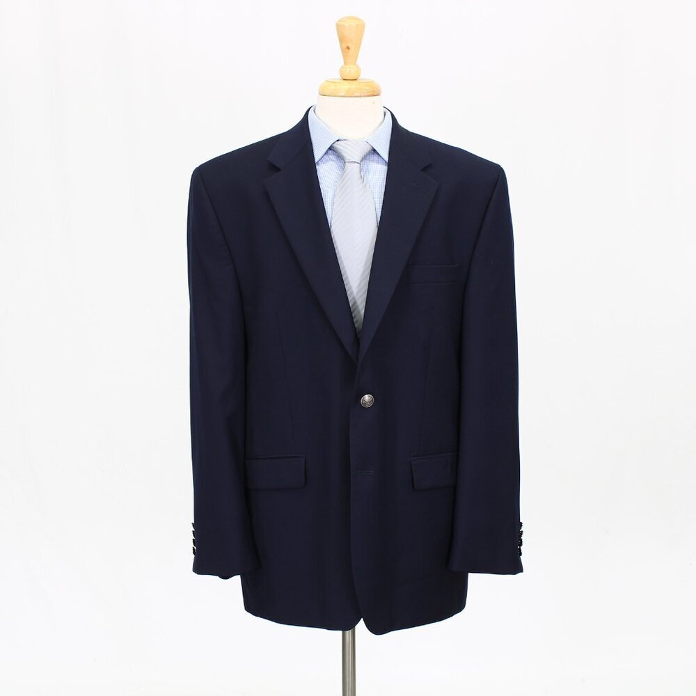 Michael Kors 44R Navy Solid 2-Button Sport Coat Blazer Jacket G145